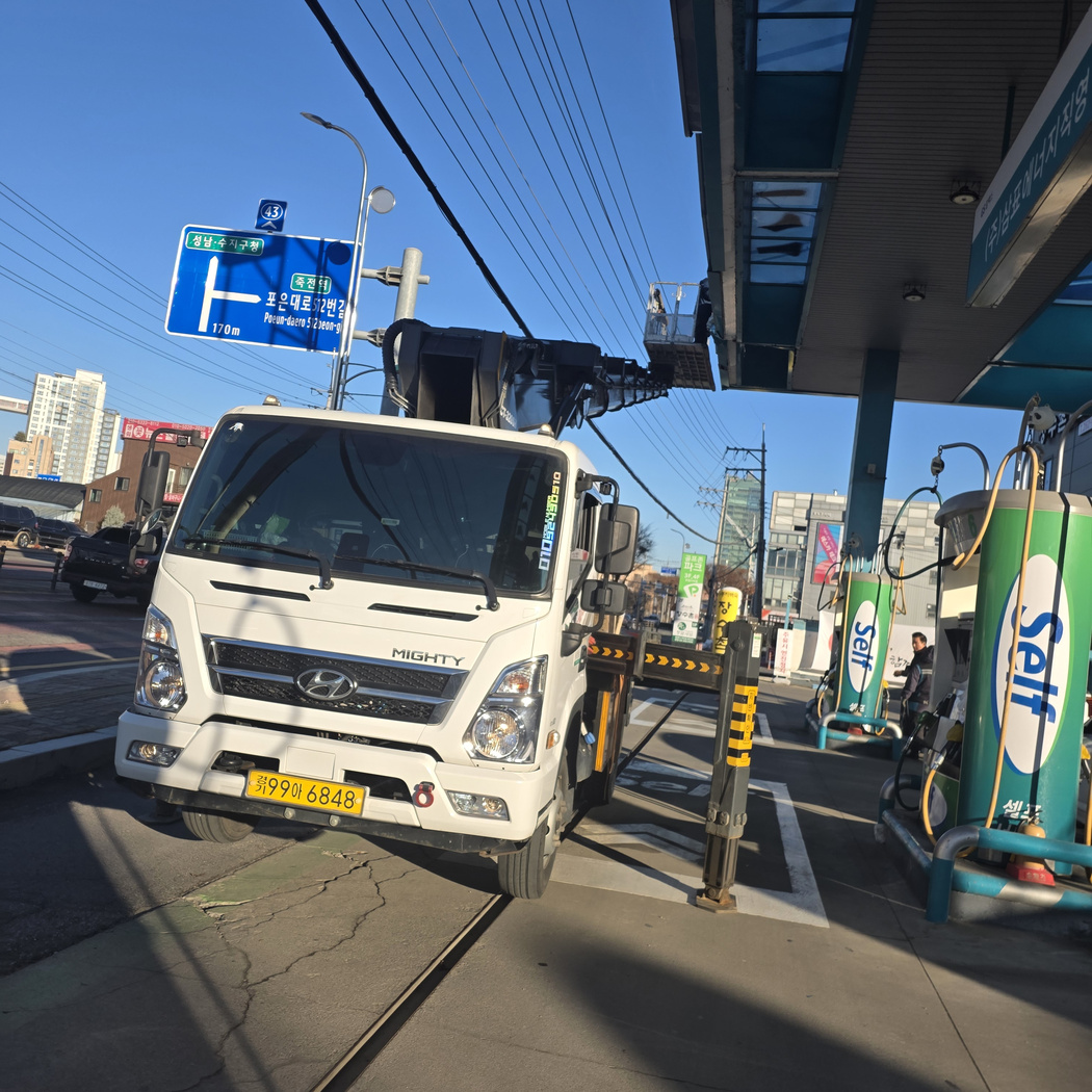 CCTV 설치 스카이차 작업사진